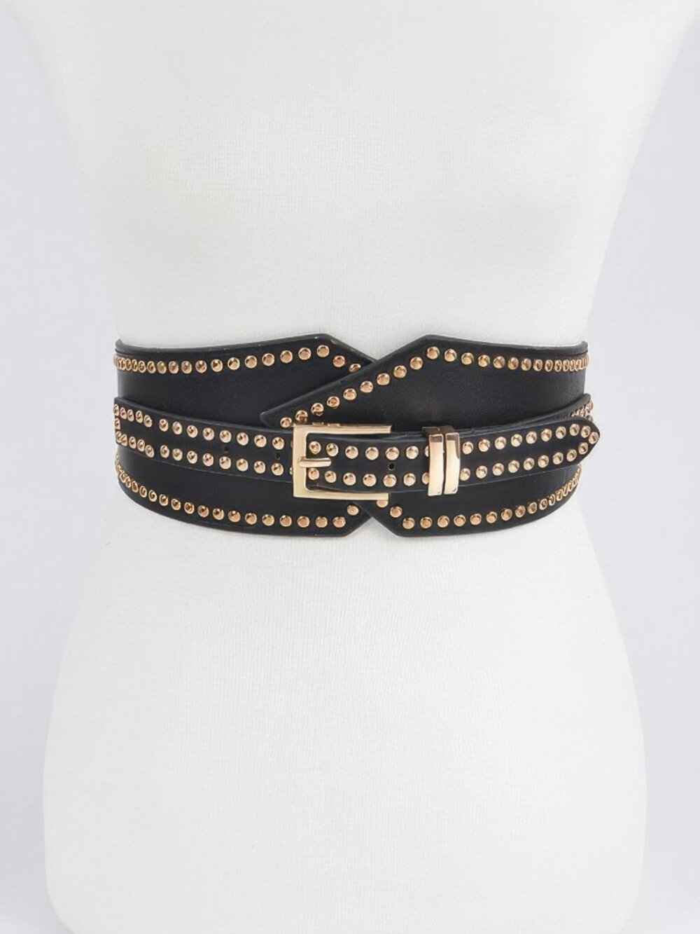 Studded Wide Stretch Belt